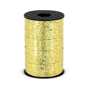 Plastikinė juostelė, holografinio aukso spalvos (5 mm/225 m)
