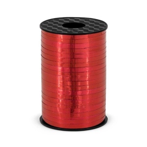 Plastikinė juostelė, raudonos spalvos blizgi (5 mm/225 m)