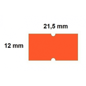 Raudonas dėlionės detalių gabalas su matmenimis - 21,5 mm pločio ir 12 mm aukščio.