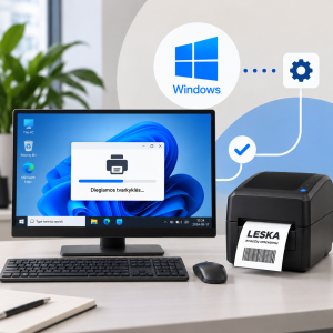 Etikečių spausdintuvo instaliavimas (Windows)